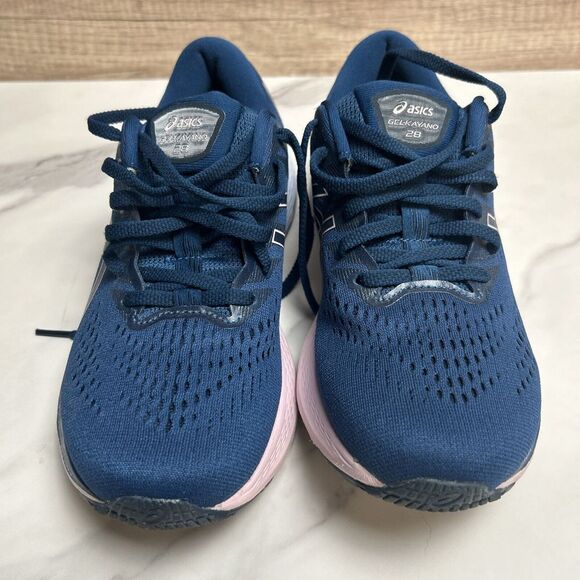 Asics Running Shoes Women's 8 Blue Pink Gel Kayano 28 1012B047 Sneakers Tennis - Picture 3 of 10
